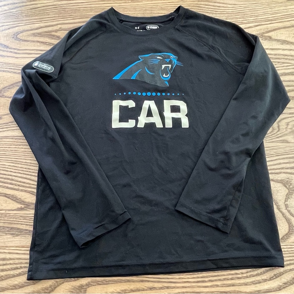Under Armour Combine Authentic Heat Gear Long Sleeve Shirt Carolina Panthers